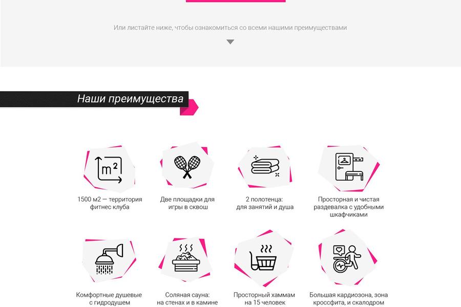 Разработка лендинга для компании ATLETICA Sport & Fitness academy (1607)