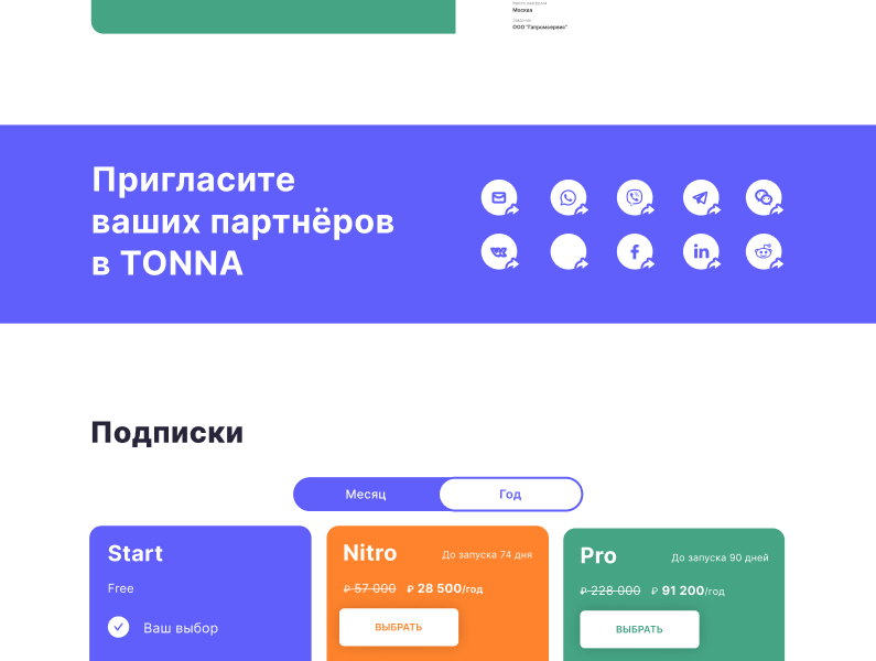 Дизайн платформы TONNA (2177)