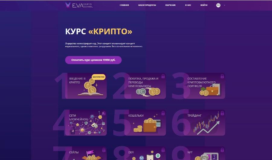 Разработка сайта для онлайн школы по обучению для работы с криптовалютой (2431)