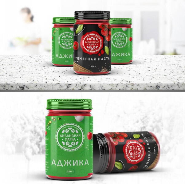 Разработка дизайна упаковки для аджики (4828)
